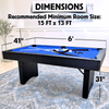 6 ft pool table Blue Felt