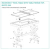 Rockford 7' Pool Table with Table Tennis Top Parts Diagram