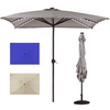Ibiza 8' x 10' Solar Rectangular Umbrella Features Grey