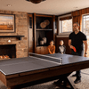 7' Multi-Game Table Espresso with Tan Felt