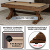 7' Multi-Game Table Espresso with Tan Felt