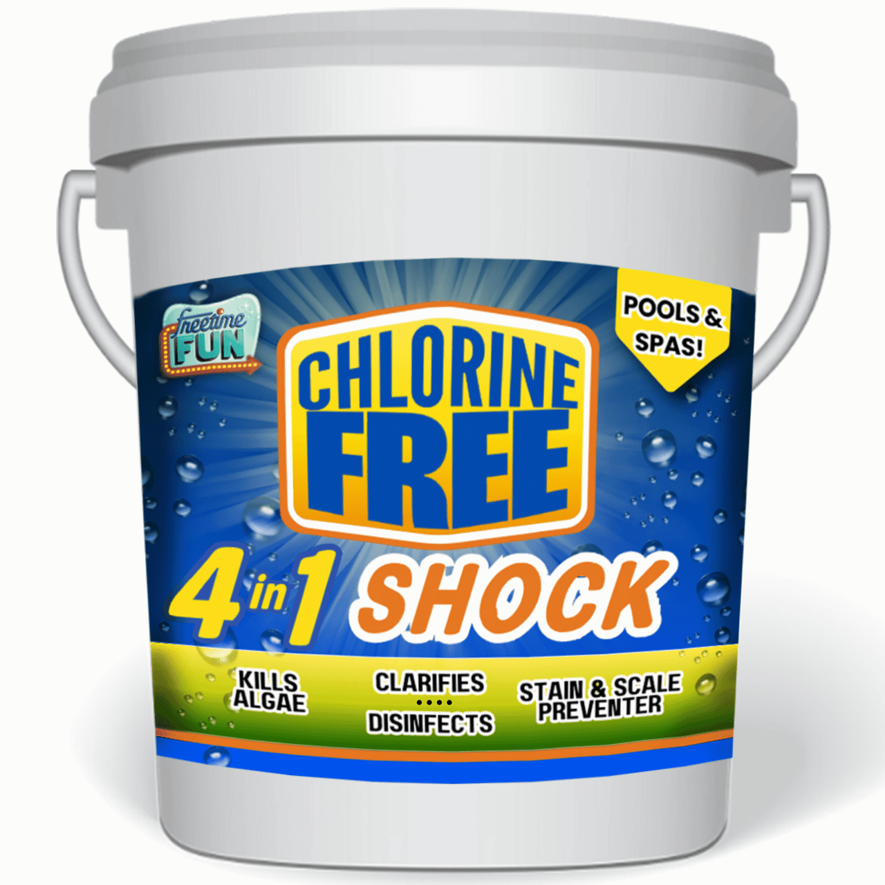 Non Chlorine 4-in-1 Pool Shock for Swimming Pools | Algaecide