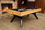 The Carson 7' Mid Century Modern Multi-Game Table with Top and Benches