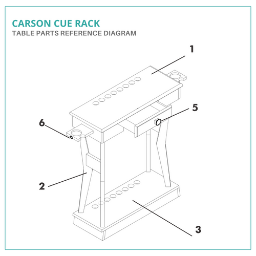 Carson Floor Cue Rack - Parts