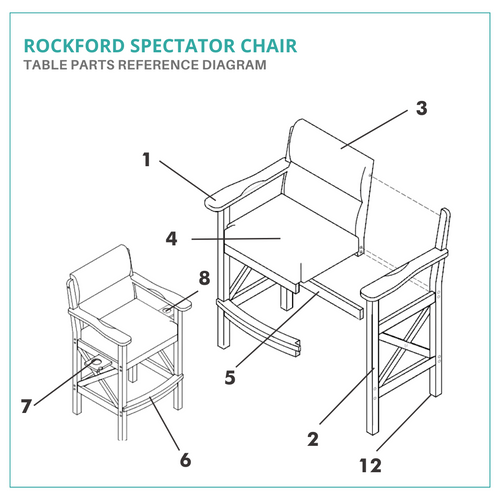 Rockford Spectator Chair - Parts