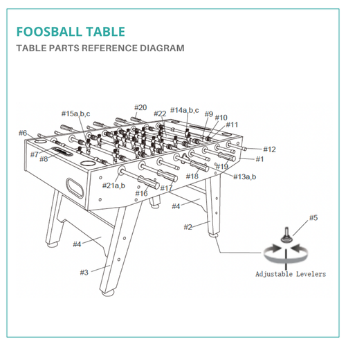Avenger Foosball Table  - Parts
