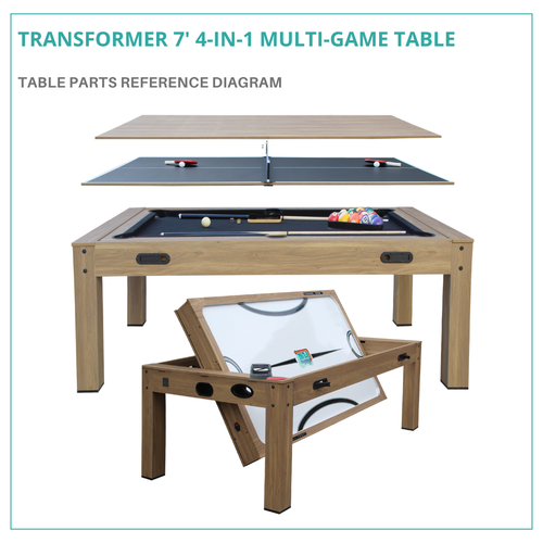 Transformer 7' 4-in-1 Multi-Game Table
