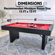 6 ft pool table