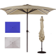 Ibiza 8' x 10' Solar Rectangular Umbrella Features Sand