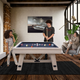 54" Bumper Pool Table  rustic oak