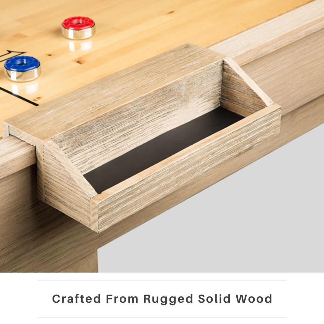 Rockford Shuffleboard Drink Holder Rustic Oak