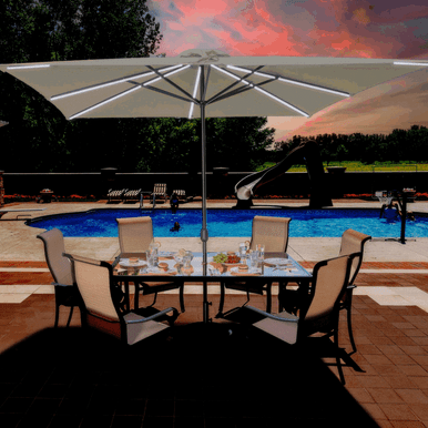 cantilever patio umbrellas with screen Umbrella Mosquito Netting fit 9ft to 11ft Market or Hanging near a pool Choose a canopy color::Navy (Grey Pole) 700 Series Iwicker 9Ft Sunbrella Patio