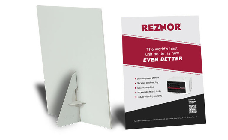 Reznor - 9” x 12” Foam Board Counter Card