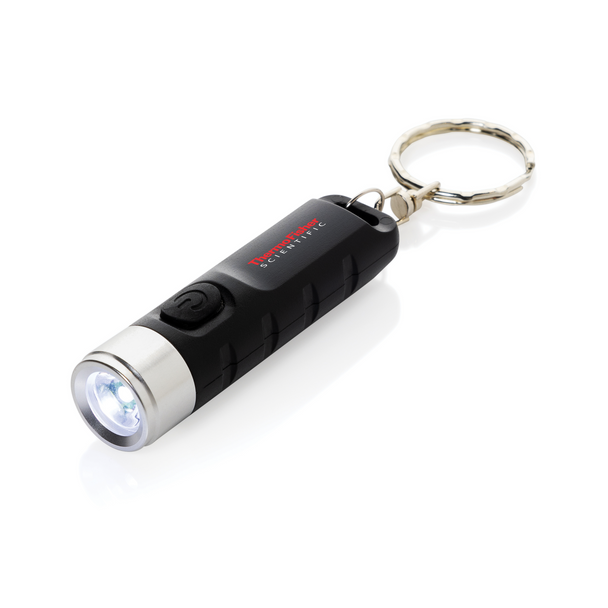 RCS Recycled Plastic USB Re-Chargeable Keychain Torch