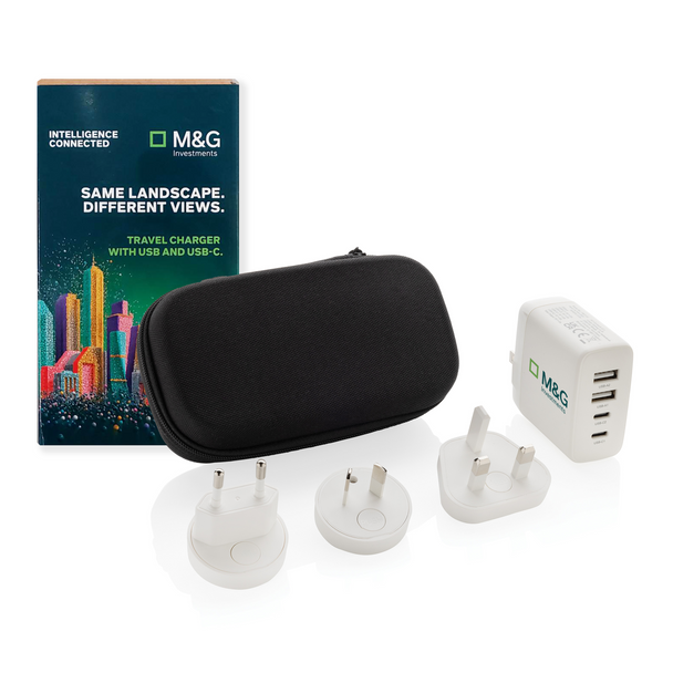 M&G Investments Travel Charger Set