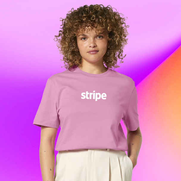 Stripe Pink T-Shirt Short Sleeve