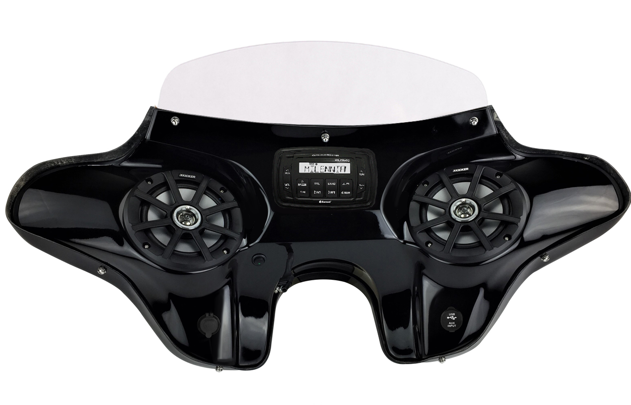 91-05 Harley Dyna Super Glide Batwing Fairing w/ Speakers/Stereo