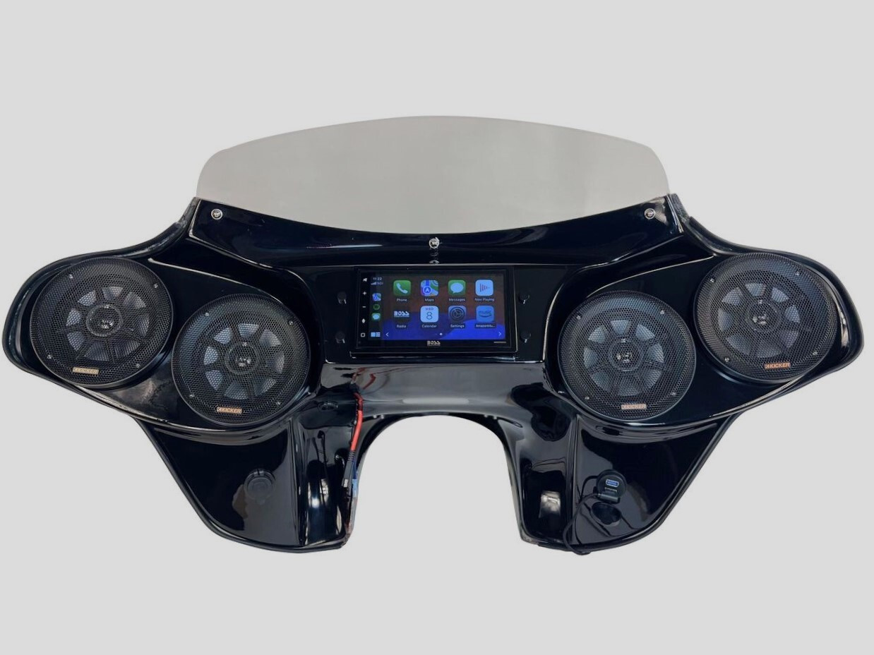 Kawasaki Vulcan 2000 Classic LT Batwing Fairing Speakers/Stereo