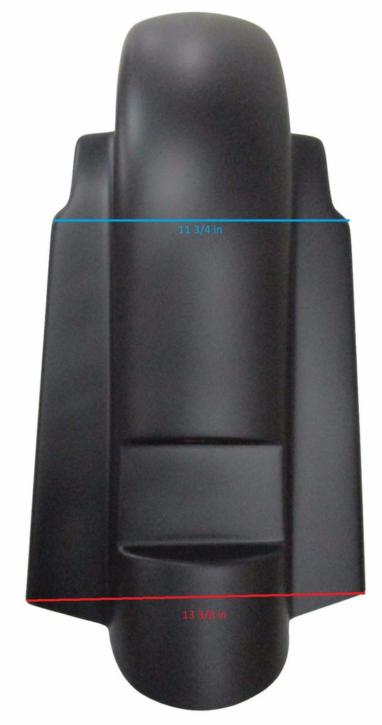 Harley Davidson Rear Fender With Cutouts right angled Back view