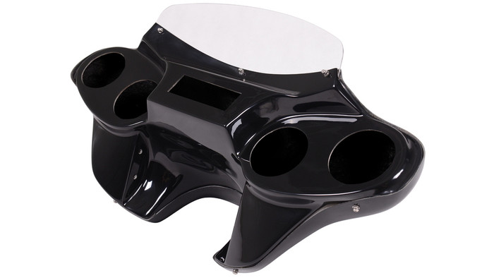 Harley Softail Slim Batwing Motorcycle Fairing Right Angled View