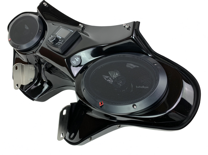 Kawasaki Vulcan 1600 Nomad Batwing Fairing with Speakers and Stereo System