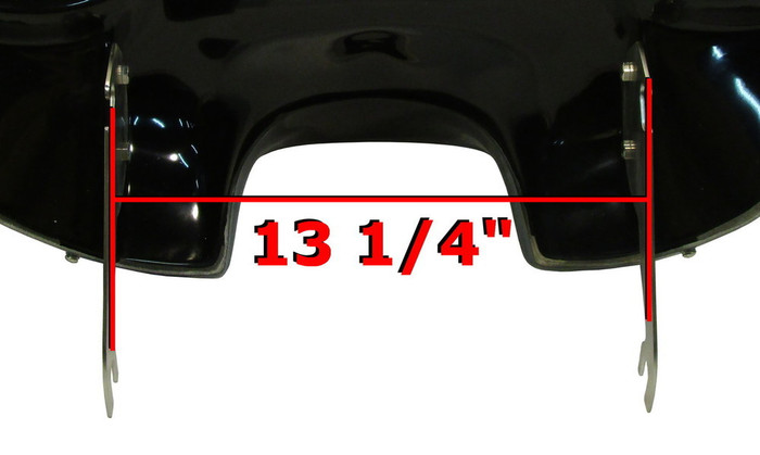 Harley Fat Boy Batwing Fairing  bracket  measurement