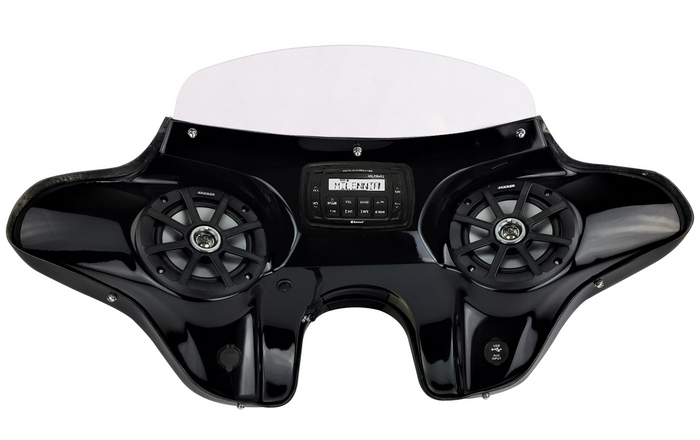 Harley Dyna Low Rider Batwing Fairing with Speakers and Stereo System