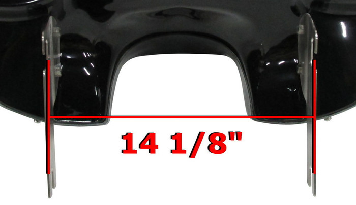 Harley Switchback Batwing Fairing with bracket measurement 