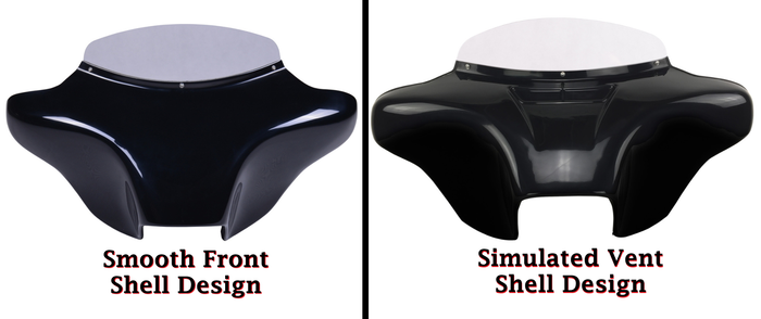 Kawasaki Vulcan 900 Classic Batwing Fairing With smooth front and Simulated vent shell design