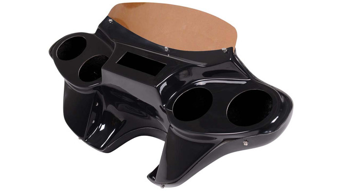 Vector Kawasaki Vulcan 1600 batwing fairing 4 speaker inside angled tinted