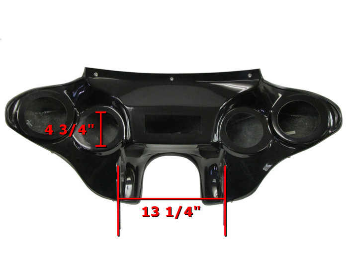 XL Harley Road King 4 x 5.25" speaker fairing bracket measure