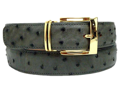 Rustic Butter Ostrich Leather Belt