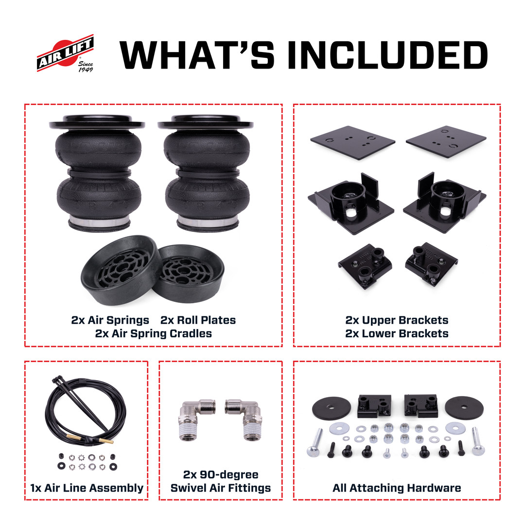 LoadLifter Air Spring Kit With Air Spring Cradles - 57415 | Air