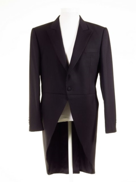 ExHire Tailcoat Navy Herringbone Wool Morning Coat All Sizes £59