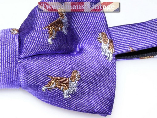 Mens Dog Bow Tie Purple Silk NEW