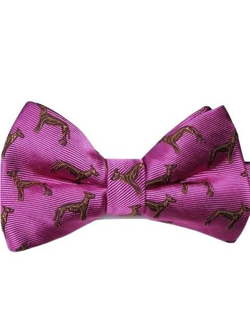 Dog themed silk bow tie