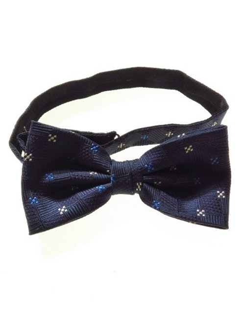 Pre-tied bow tie navy white blue