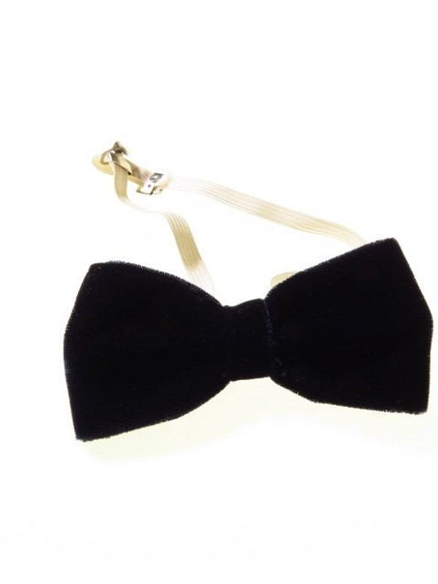 Small navy velvet bow tie