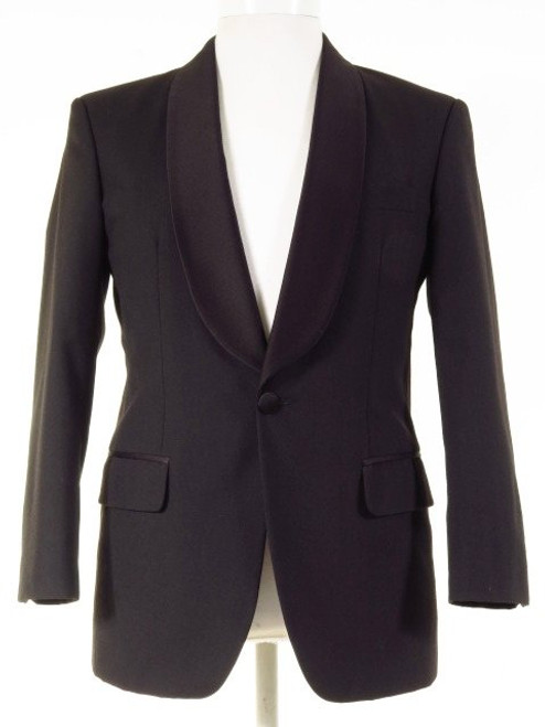 Black Shawl Collar Dinner Suit Jacket Ex-Hire Mens XS / S / M - Tweedmans