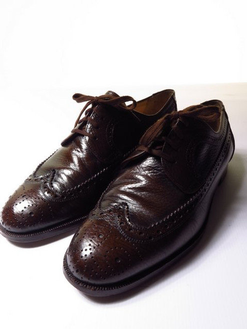 Vintage Brown Leather Brogues Mens Shoes UK Size 7 - Tweedmans