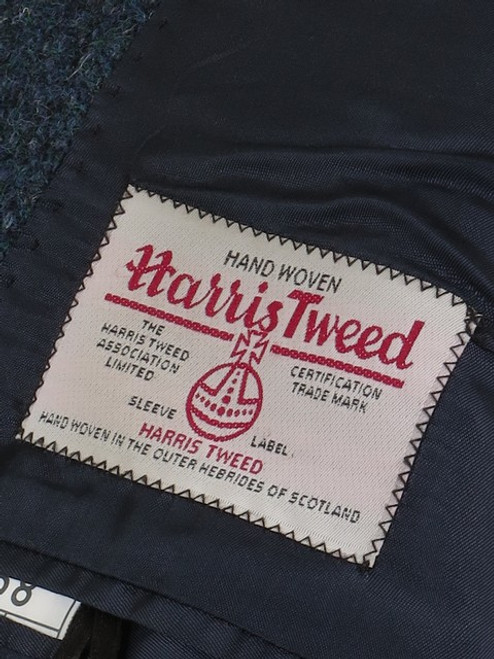 Men's Blue Harris Tweed Jacket 48S - Tweedmans