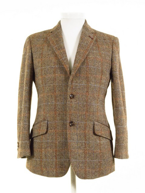 Harris Tweed Jacket Slanted Pocket Flaps