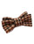 Checked tweed bow tie