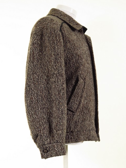 Vintage Tweed Blouson Jacket L / 42S-44S