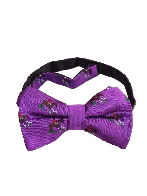 Silk Bow Tie Hunting Themed Horse And Hounds Blue NEW Tweedmans