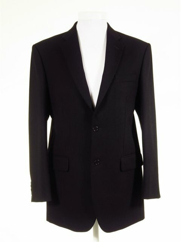 Ex Hire Black Herringbone Wool Masonic Suit Jacket - Tweedmans