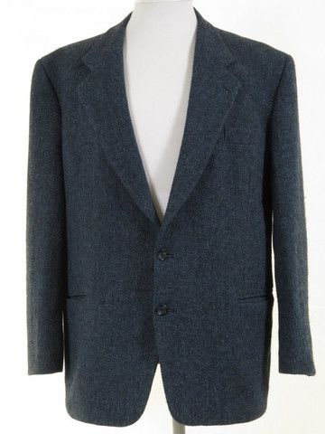 Men's Blue Harris Tweed Jacket 48S - Tweedmans