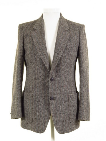 Vintage Harris Tweed Jacket W/ Patch Pockets 40 - Tweedmans