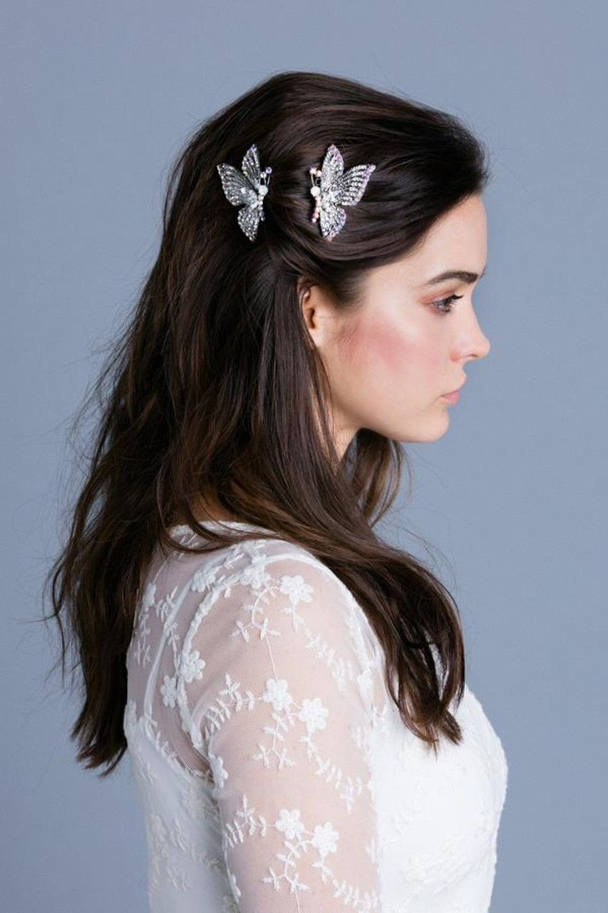 Lavender Crystal Butterfly Hair Clip – Rachel Andrea Collection