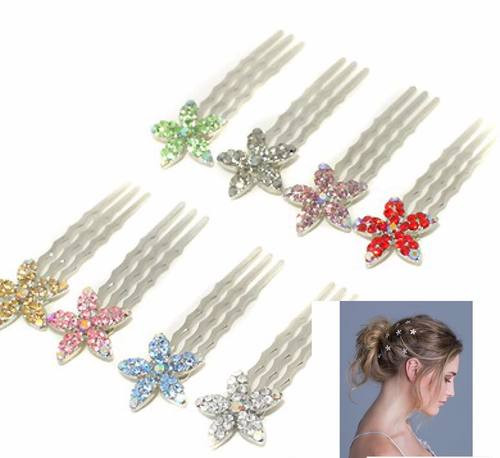 CRYSTAL FLOWER MINI COMB CRYSTAL FLOWER MINI COMB